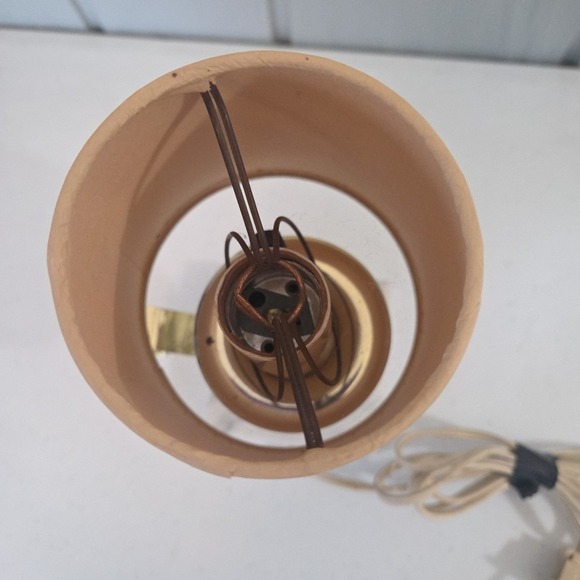 Vintage Italian Marble 3" Base Square Lamp Genie Handle Style 1950s Electric - Picture 9 of 15